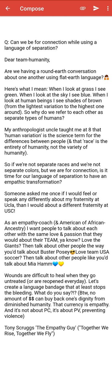 SiMBaSays444's tweet image. Dear #TeamHumanity,

Happy #SuperSoulSunday🙏
(💜#LanguageBandage💜)