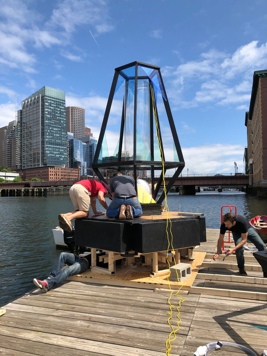 RisingWatersBOS's tweet photo. Come out to our public artist talk this Thursday 8/16 6-7:30 at the @Fortpointarts space at @EnvoyBoston ! We will be speaking about how we designed, engineered, and constructed our floating installation! @ArtsinBoston @BostonDotCom @BostonGlobeArts https://t.co/BwJt39emYZ https://t.co/PmnKqejnYg