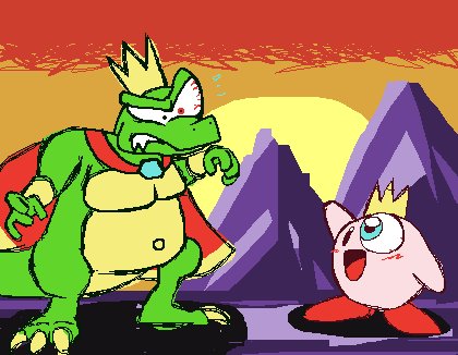 SchAlternate's tweet photo. To celebrate K. Rool finally getting in Smash, I thought I'd redo this dumb little drawing I made 5 years ago, during the Smash 4 pre release era. #SmashBros #bringbackkrool https://t.co/QcftTVokRL