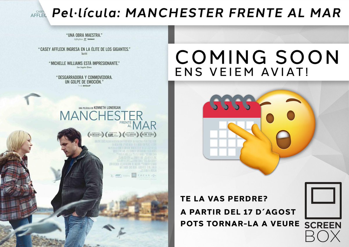 TE LA VAS PERDRE? #ManchesterFrenteAlMar + Del 17 al 23 d´AGOST + Sessions VD i VOSE + Totes les sessions a 3€ 👇