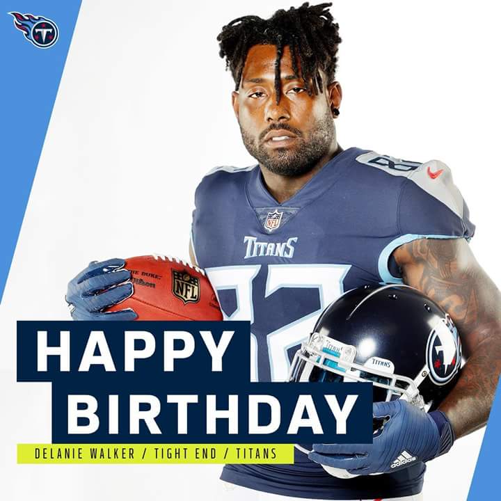 Three straight Pro Bowls for the Tennessee Titans TE...HAPPY 34th BIRTHDAY to Delanie Walker!  