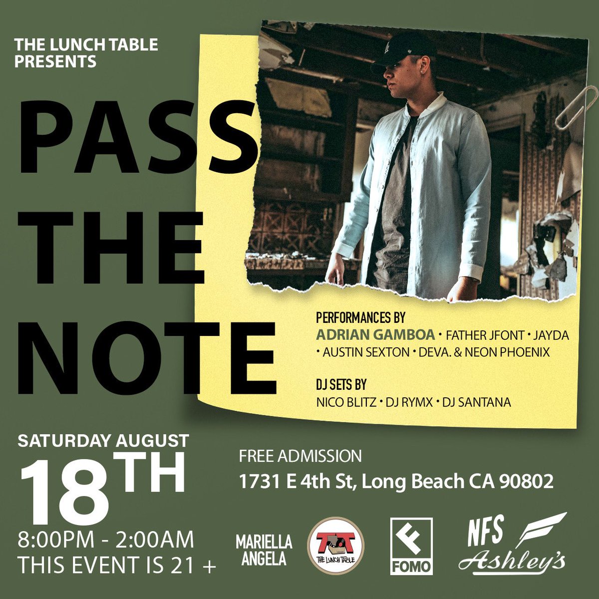 thelunchtable's tweet image. FREE Admission! #PassTheNote on Saturday, August 18 — Networking &amp;amp; Hip Hop/R&amp;amp;B Event. RSVP 👉🏽 bit.ly/passthenote