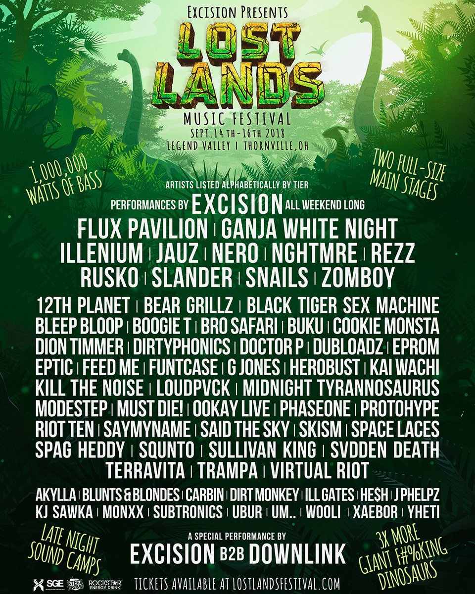 I’m giving away a pair of passes for #lostlands2018! ✨🦖 Follow, RT & tag the friend you’ll bring. I’ll be picking the winner on Tuesday :)