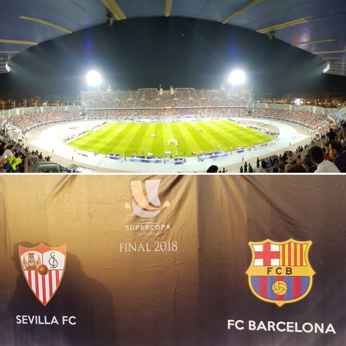 danne_martinez's tweet photo. Spanish Super Cup 2018 #FCBarcelona #SevillaFC #Tanger #Maroc https://t.co/7Q4BsjJla0