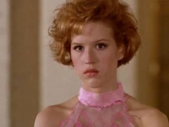 Pretty in Pink!  #80s #prettyinpink #80smovies #80scelebrities #mollyringwald #pink #redheads #famousredheads #80steen