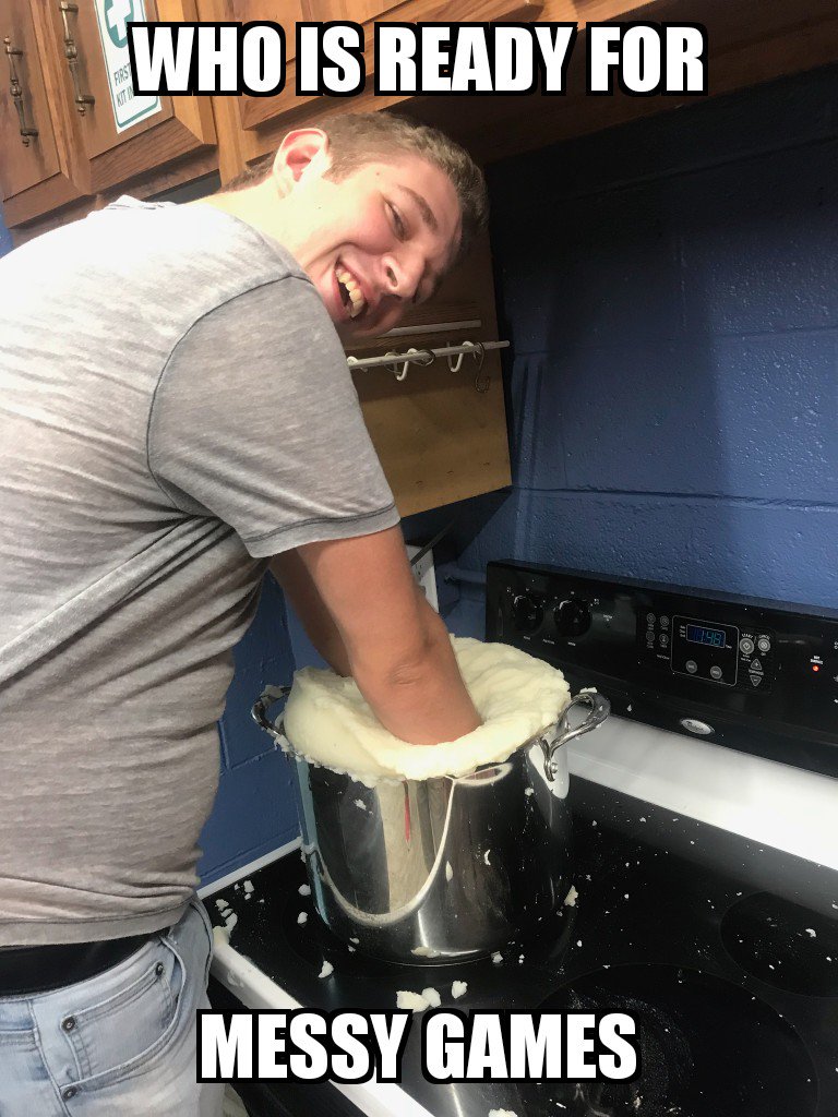 cscduchenne's tweet photo. Messy Games tonight 6 pm https://t.co/rUhphgPFNL