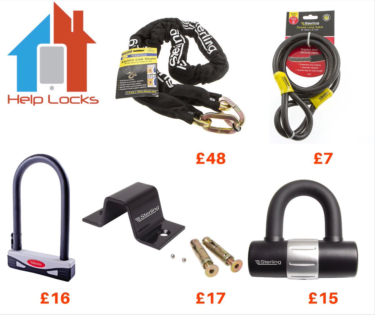 HelpLocks's tweet photo. Keeping your bicycle safe does not cost much...

These products are now available to purchase from the Help Locks app
https://t.co/BVbNhY5TGc https://t.co/hlQdckvgoF