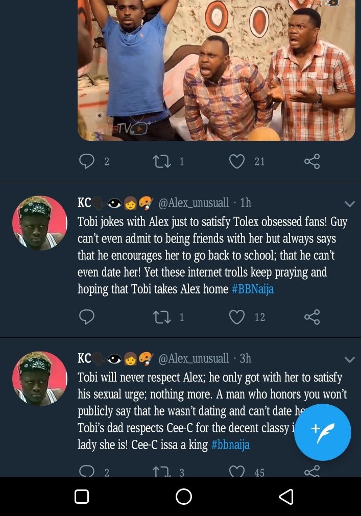 cyberdefender14's tweet photo. Thread. 
Hello.. 
There is a troll Twitter account #Alex_unusuall the account was created in April and has been dedicated majorly to trolling #Alexunusual of #BBNaija .The account tweets all sort of Vile &amp; Demeaning  things about Tobi Alex and Alex Family. Her bio says it all... https://t.co/o6CuudEFDV