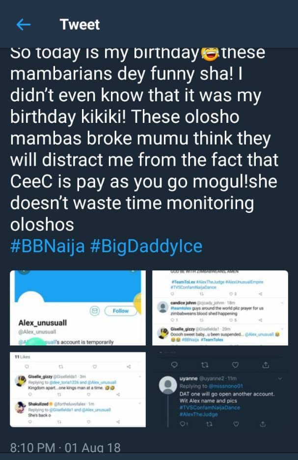 cyberdefender14's tweet photo. Days after she celebrated her birthday, She hibernated her Facebook account, and we want to assume she has been hinted of a possible trail on her.
Sadly it's too late as all information needed about her has already been taken out. Evidence from her birthday wishes below.. https://t.co/52w3tKpnZc