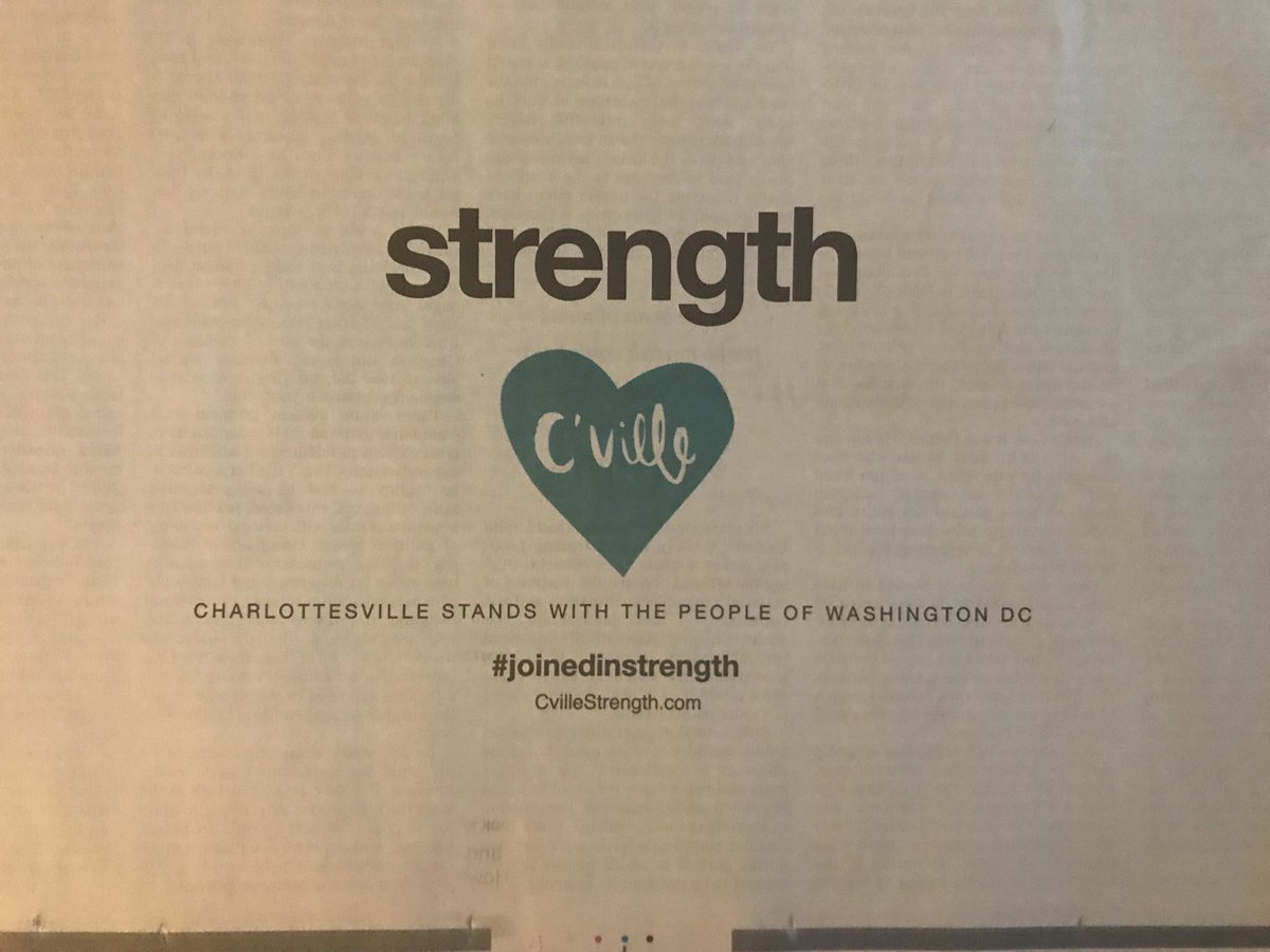 creightonc's tweet photo. Just noticed the #JoinedInStrength ad in today’s @washingtonpost https://t.co/8Kl4upgNI1