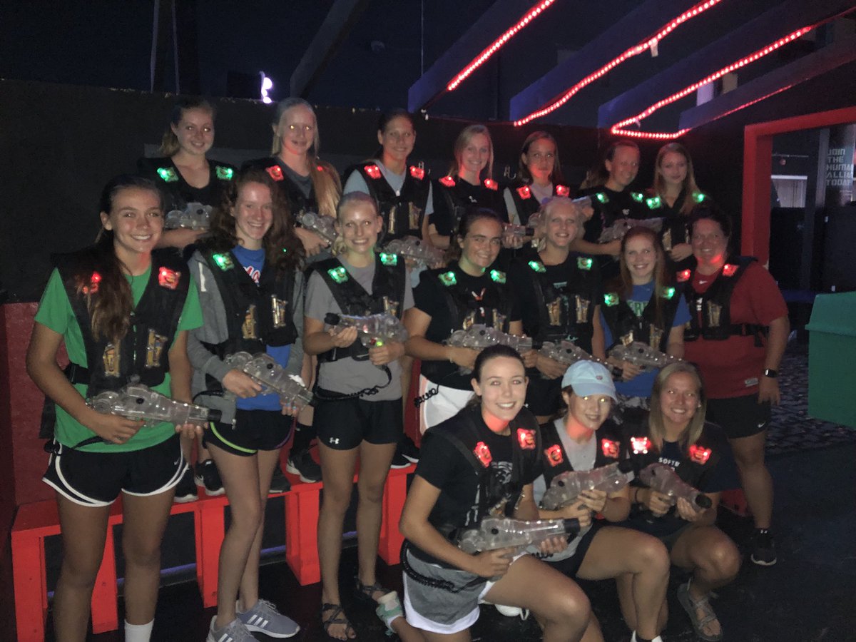 MaconTigerSoft's tweet photo. Nothing says team bonding like a little competitive laser tag, bowling, Shakespeareβs Pizza, and Andyβs Frozen Custard. #Redteamwon #theyliketoeat https://t.co/jyNt2oAODp