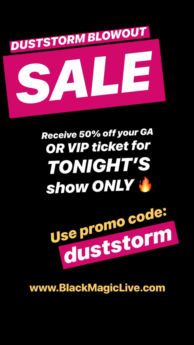 VivsBlackmagic's tweet photo. FOR TODAYS TICKETS ONLY !! https://t.co/lypk0sI9Um