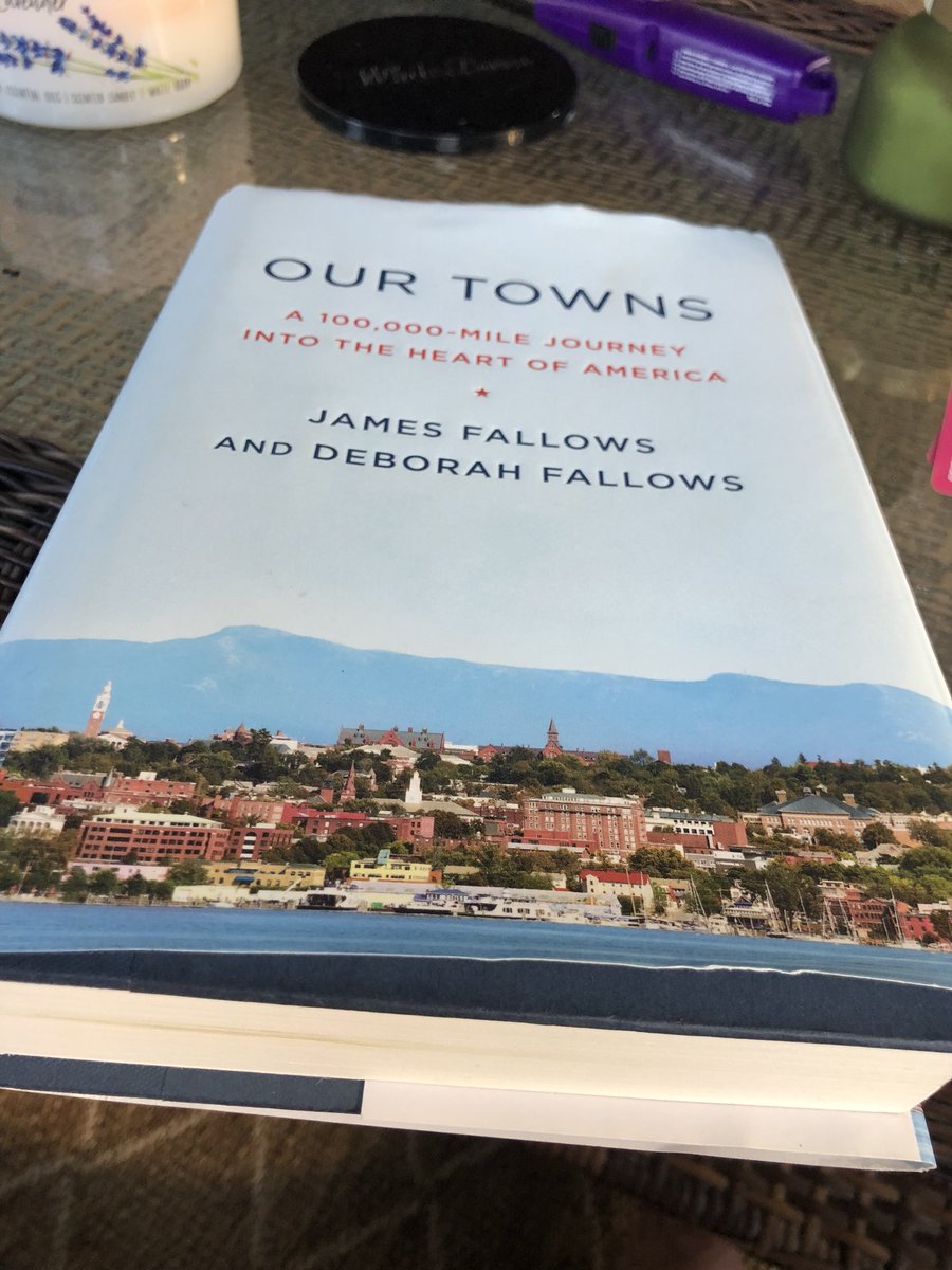 ChamberJodie's tweet photo. Finished reading Our Towns by @JamesFallows & @FallowsDeb today. Really enjoyed the stories of small cities who are working hard on their revitalization. I want to invite them to visit Mansfield, Ohio for your next book! We are doing some cool things here! #sxsw419 #RichlandRocks https://t.co/57Upq2D57E