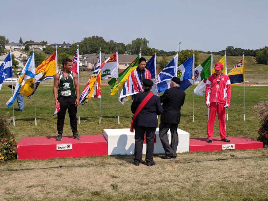 JPElliott67's tweet photo. The latest images from @LegionNationals @BrandonManitoba and @JaredElliott75’s javelin Silver Medal.  Great job @BrockvilleLegio athletes https://t.co/jlDDAG0qPu