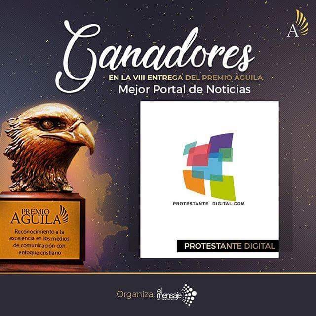 ¡Toda la gloria a Dios! Hemos sido galardonados con el <a href="/PremioAguila/">Premio Aguila</a> en la categoría de  "Mejor Portal de Noticias" #Expolit2018