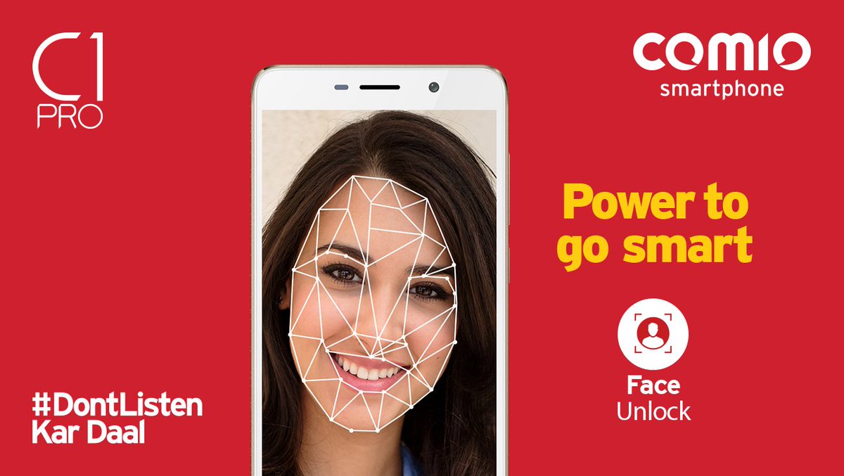 COMIO_IN's tweet photo. With the all new #ComioC1Pro, it is a lot more easier to unlock your phone with just a glance #DontListen kar daal #ComioIndia Visit https://t.co/HHllgGUwzI to know more. https://t.co/byjLLDOOmB