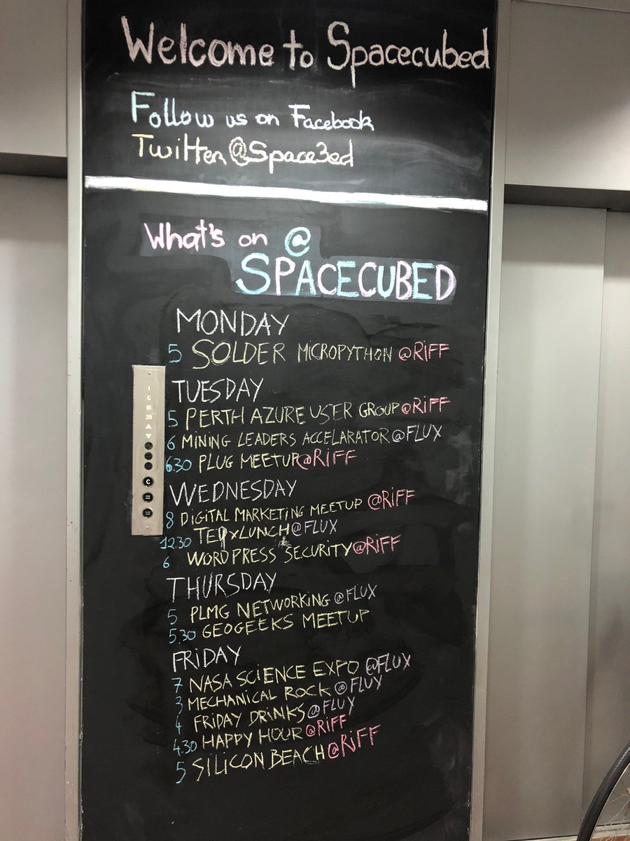 space3ed's tweet photo. The events happening across our spaces this week! #perthmeetups https://t.co/kLiZkTfGlW