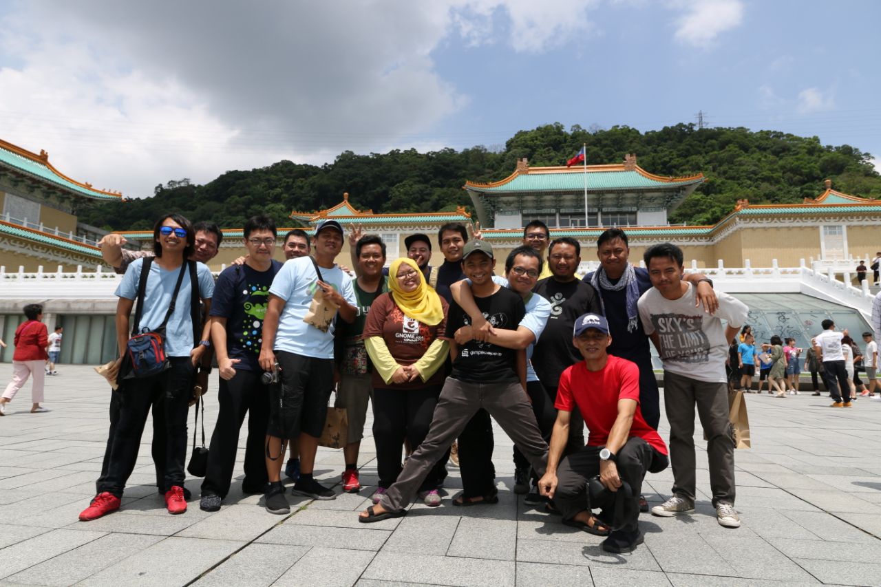 Kontingen Komunitas GNOME ID Saat Mengikuti GNOME.Asia Summit di Taipei Tahun 2018