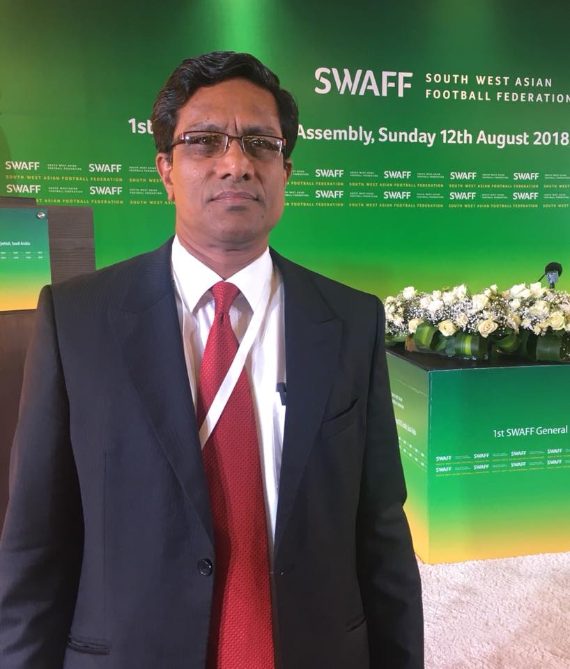 OfficialFFSL's tweet photo. FFSL President Anura de Silva has been elected as the member of the Executive Board of the โSouth West Asian Football Federationโ (SWAFF) today at Jeddah.
#Support #International #Football #SWAFF https://t.co/P7lNwOUasU