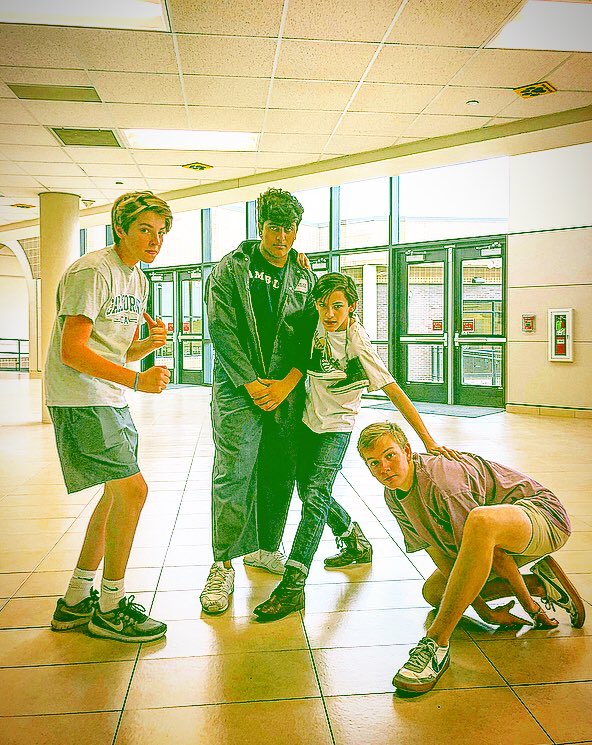 MHSLEAF's tweet photo. #meetLEAF
• Jack: Speaks French, straw assassin, nice guy
• Zaki: Owns Jumpsuit, bad cop, hates styrofoam, passionate Creed fan
•Logan: Second Cousin to Jimmy Buffett, First Cousin to Ryan Sheckler, Avant-Gardener
•Brady: 1/2: goblin 1/2: mayonnaise All: about the environment https://t.co/DuNjjfLLJG