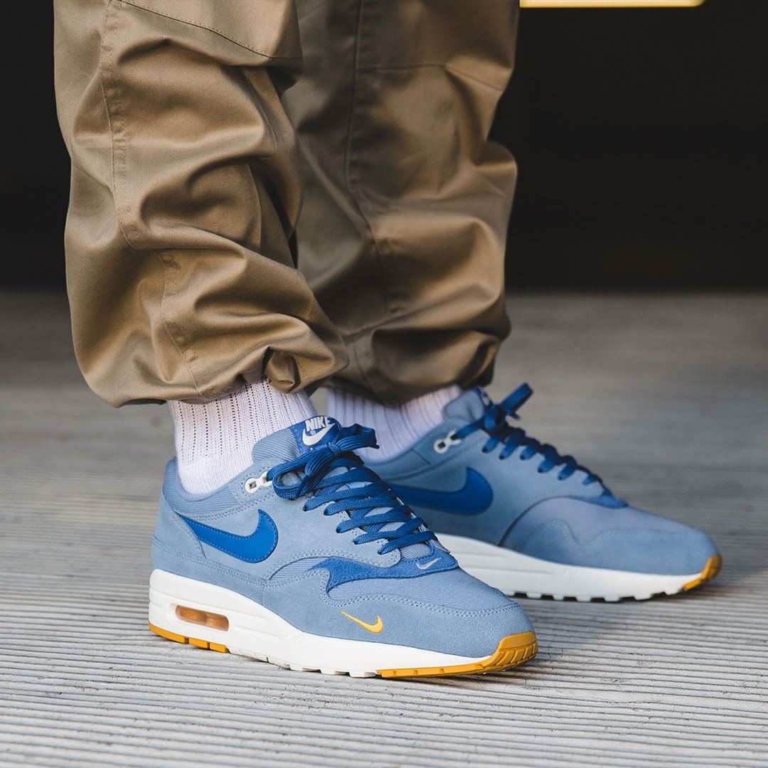nike air max 1 premium mini swoosh work blue