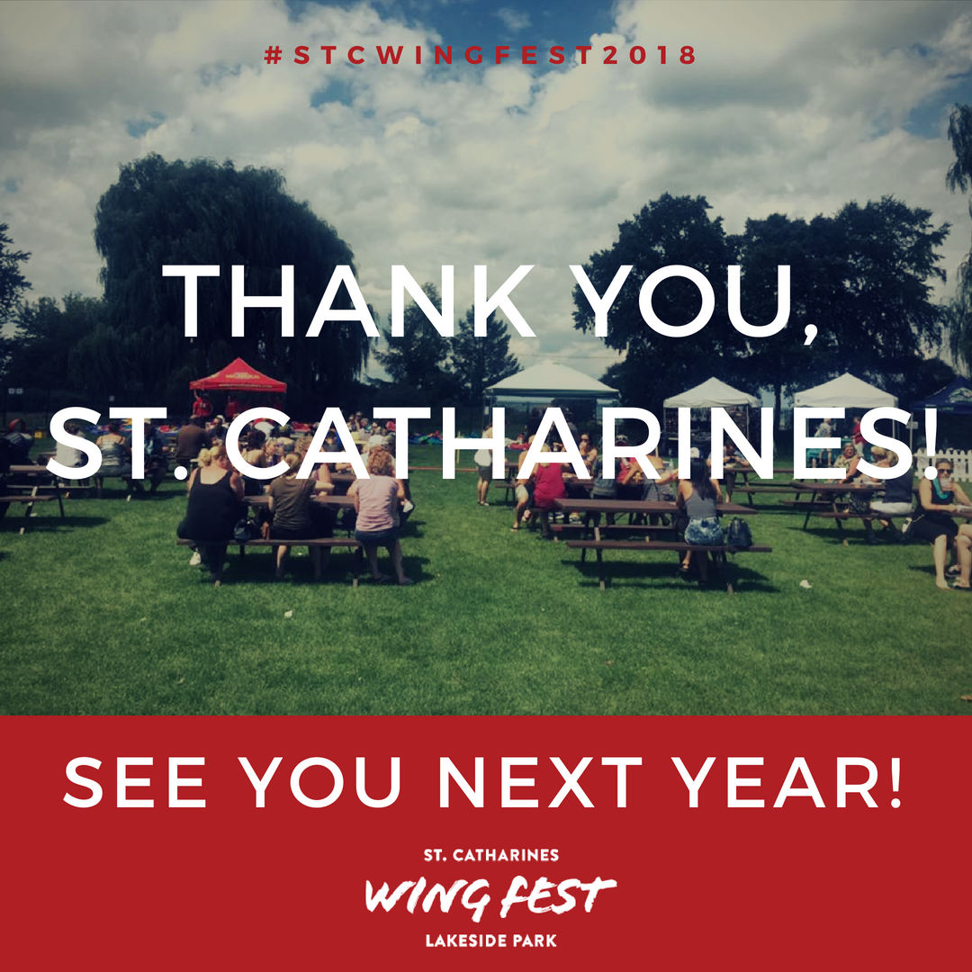 wingfestniagara's tweet photo. #STCWingFest2018 has been an incredible weekend! Another huge thank you to all of our sponsors, volunteers, board members, and every wing-lover who came out to make this year the biggest Wing Fest event yet! We'll see you next year, St. Catharines!#wingfest #portlife #ourhomestc https://t.co/ufTQPajQOt