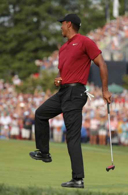 Fist pump photos from the birdie on the last hole. #feels