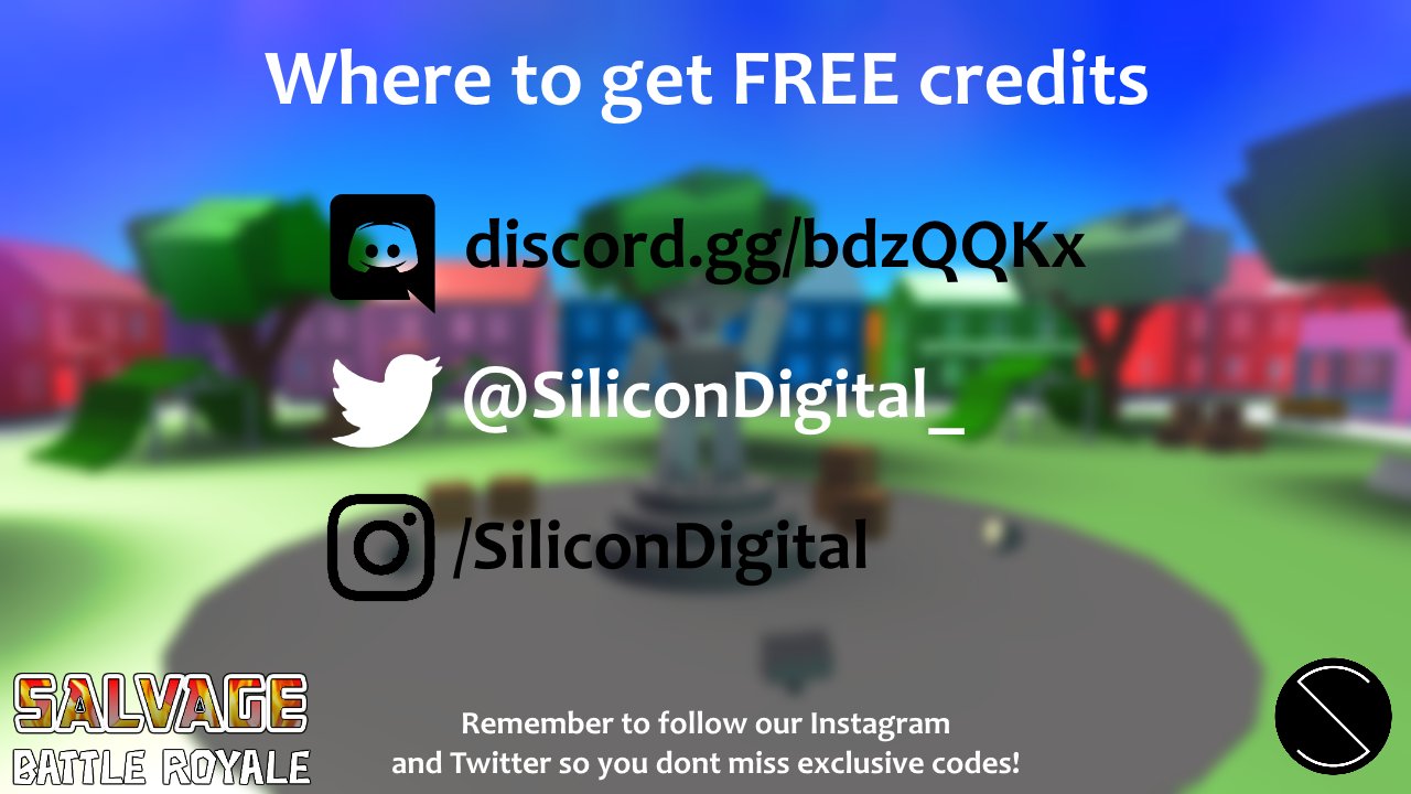 Silicon Digital On Twitter Want Free Credits There S Many Ways You Can Find Credit Codes And Here Are Just Some Ways You Can Find Some Promo Codes Twitter Follow Silicondigital - roblox battle royale roblox salvage