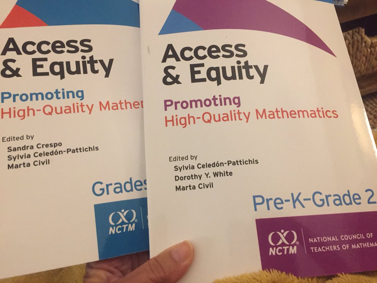 bkobett's tweet image. This @nctm Access and Equity series is truly incredible! The first chapter “Confronting the Lies I Tell Myself” in the 3-5 book blew my mind and is going to set the stage for my math methods class this semester. Inspired! Wow!  @robertqberry #Equitymatters #mathlessonplanning
