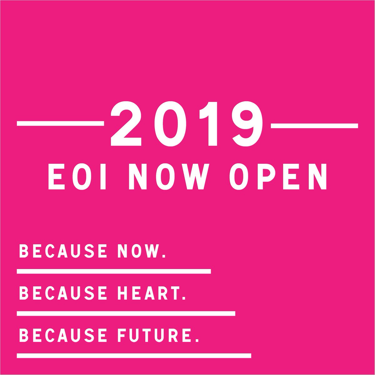 Applications are now open for Theatre Works' 2019 Season. Next year, we will launch three public programming streams: #BECAUSENOW, #BECAUSEHEART, and #BECAUSEFUTURE. Read more and apply online: bit.ly/2O19EOI