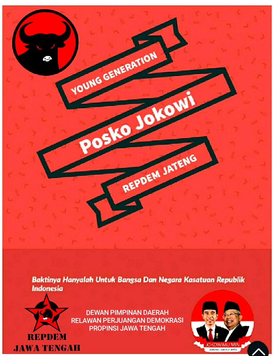 DPDREPDEMJATENG's tweet photo. Posko Pemenangan Jokowi - Ma'ruf Amin
#join2019 #JokowiMaruf2019 
#KoalisiIndonesiaKerja 
#2019JokowiMaruf 
#JKWPastiMenang2019 
#JokowiMaruf2019Menang https://t.co/M7XlfJDTzC
