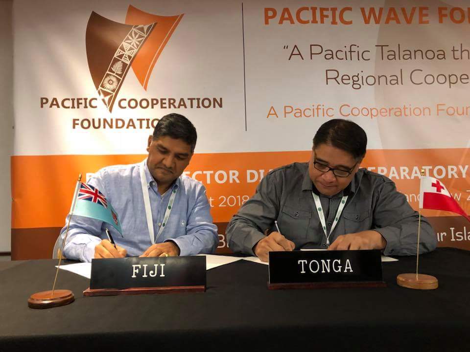 #TCCI and #FCEF sign a MOU during the Private Sector Dialogue #PSD held in Auck last week. This will allow the 2 organisations to establish a mutual network to share knowledge, experience &amp; resources for the development of MSMEs, and in particular the achievement of #SDG8.