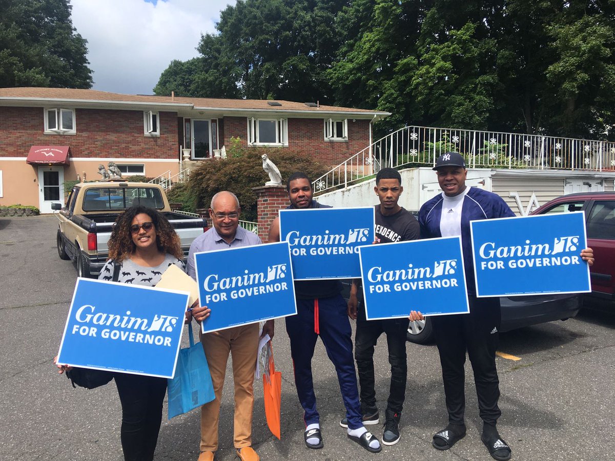 joeganim's tweet photo. A canvassing crew and I were out in #Waterbury; handing out signs and talking with #voters. #Ganim4Gov #GOTV #OneCT #RowB https://t.co/rzfr22ykFt