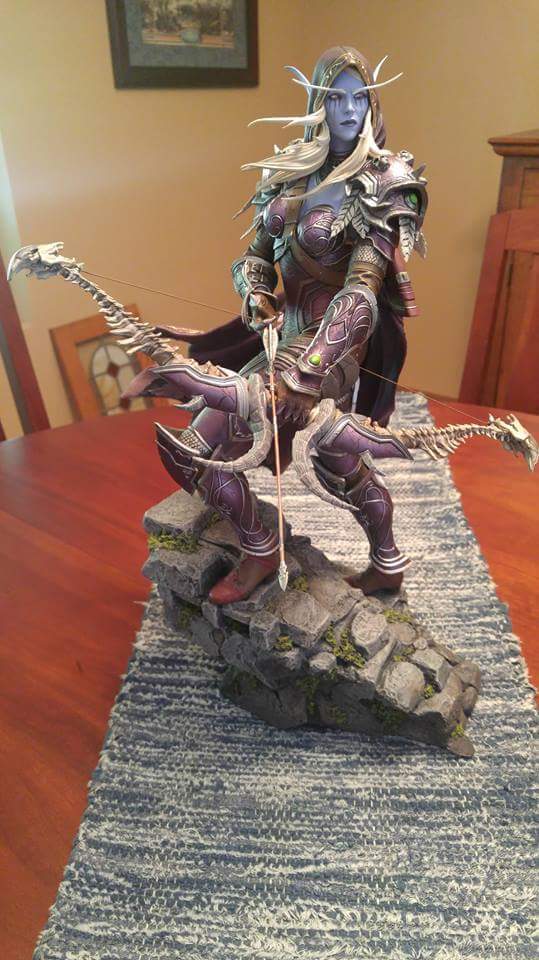 Tableflop's tweet photo. Once the former Ranger-General of Silvermoon, then queen of the Forsaken, now fighting for control over Azeroth, Sylvanas Windrunner is one of the best characters in #Warcraft. Check out this beautiful statue and share your thoughts about the recent expansion! #Wow #blizzard https://t.co/4fTPgQOklU