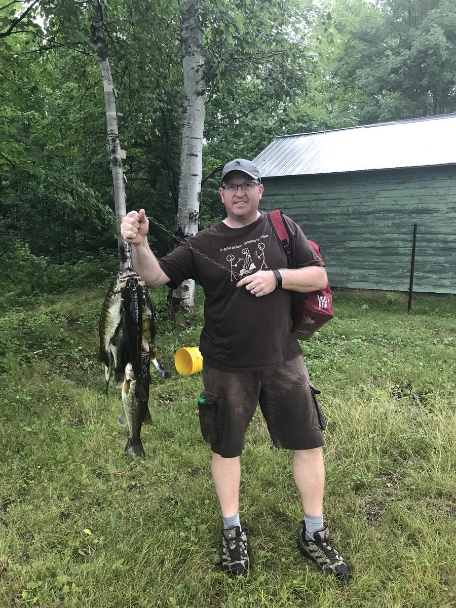 Great time at the cottage with friends. We had a good day of fishing.