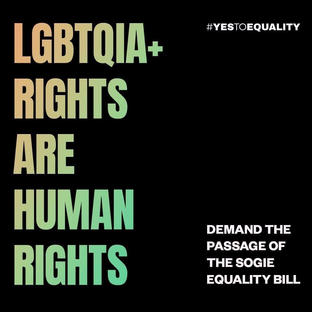 yestoequalityph's tweet photo. The SOGIE Equality Bill has been stuck in Senate debates for 607 days.

Each day it is delayed LGBTQIA+ people are denied jobs, healthcare, education, &amp; other private &amp; public services because of their SOGIE.

Dear Senators, #EndTheDebate.
Say #YesToEquality.
PASS THE #SOGIEbill. https://t.co/eN8gSmUOZS