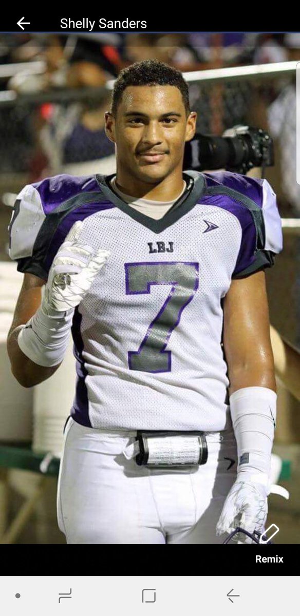 FanstandATX's tweet photo. Birthday S/O former #LBJ LB/DL Chris Sanders ('17) #7, 'Tootie', All District Jaguar ('14-'16), currently attending #TylerCollege, Fanstand Fam https://t.co/2hAj6SpVx2