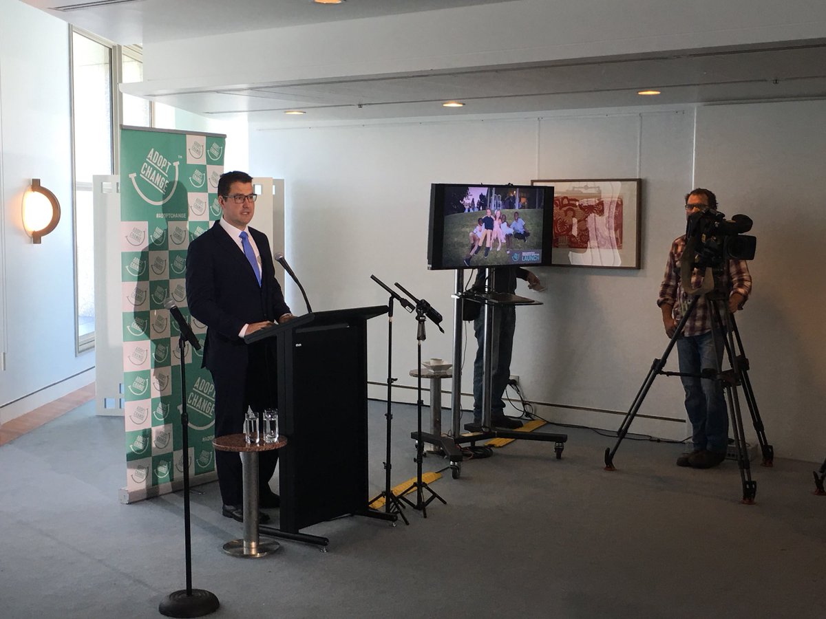 Thankyou to @ZedSeselja for joining us today and co-launching the Parliamentary Friends of #adoption group #adoptchange #ahomeforeverychild #canberra