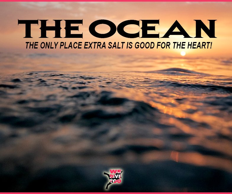 The ocean – the only place extra salt is good for the heart!
 #scubadiving #scubadiver #wedivetoo