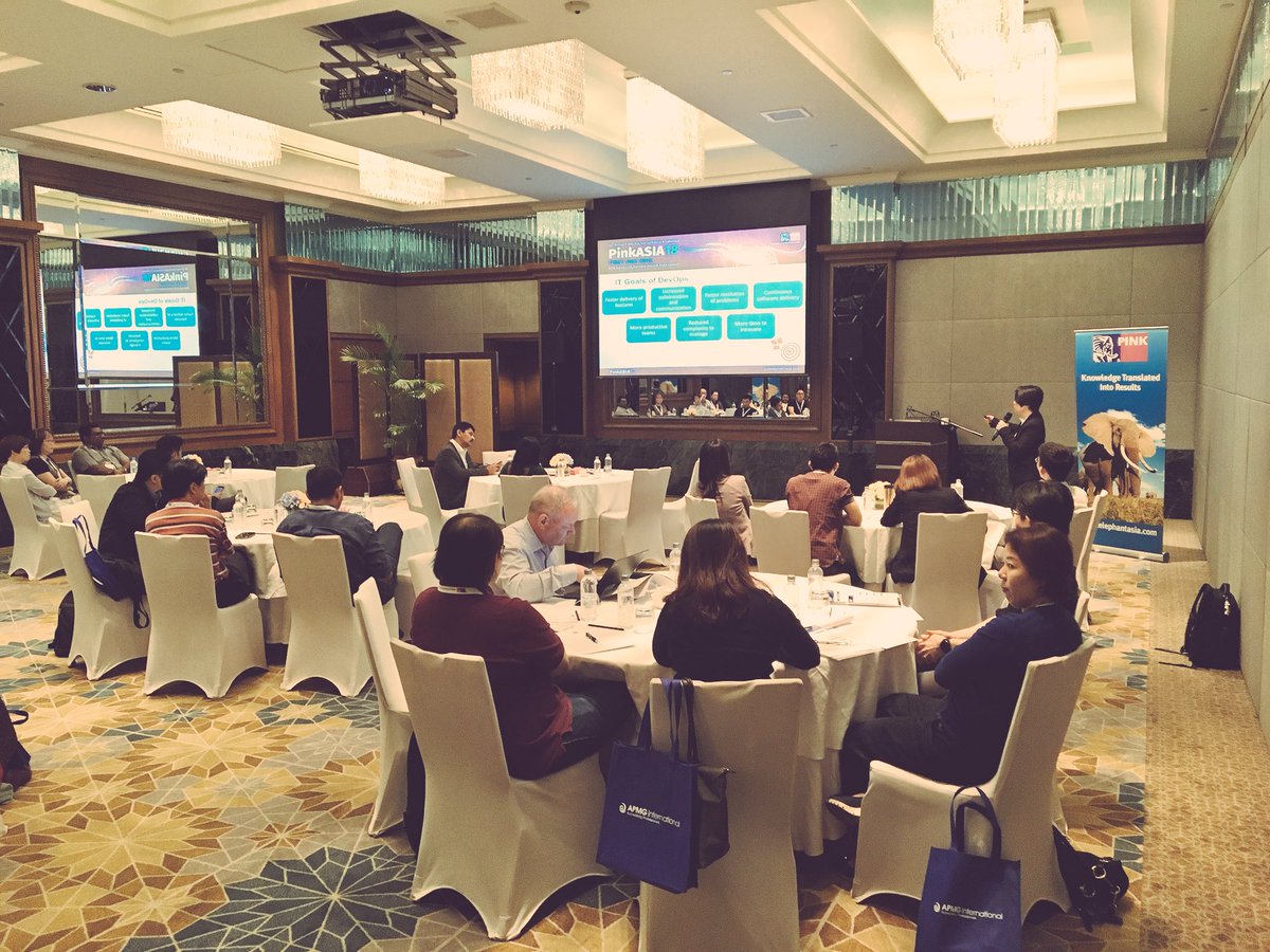theitsmexperts's tweet photo. Our own Pinker @karenchuakc is talking about the #DevOps transformation at #PinkASIA18. Come join her session! https://t.co/j5itEyzfnx