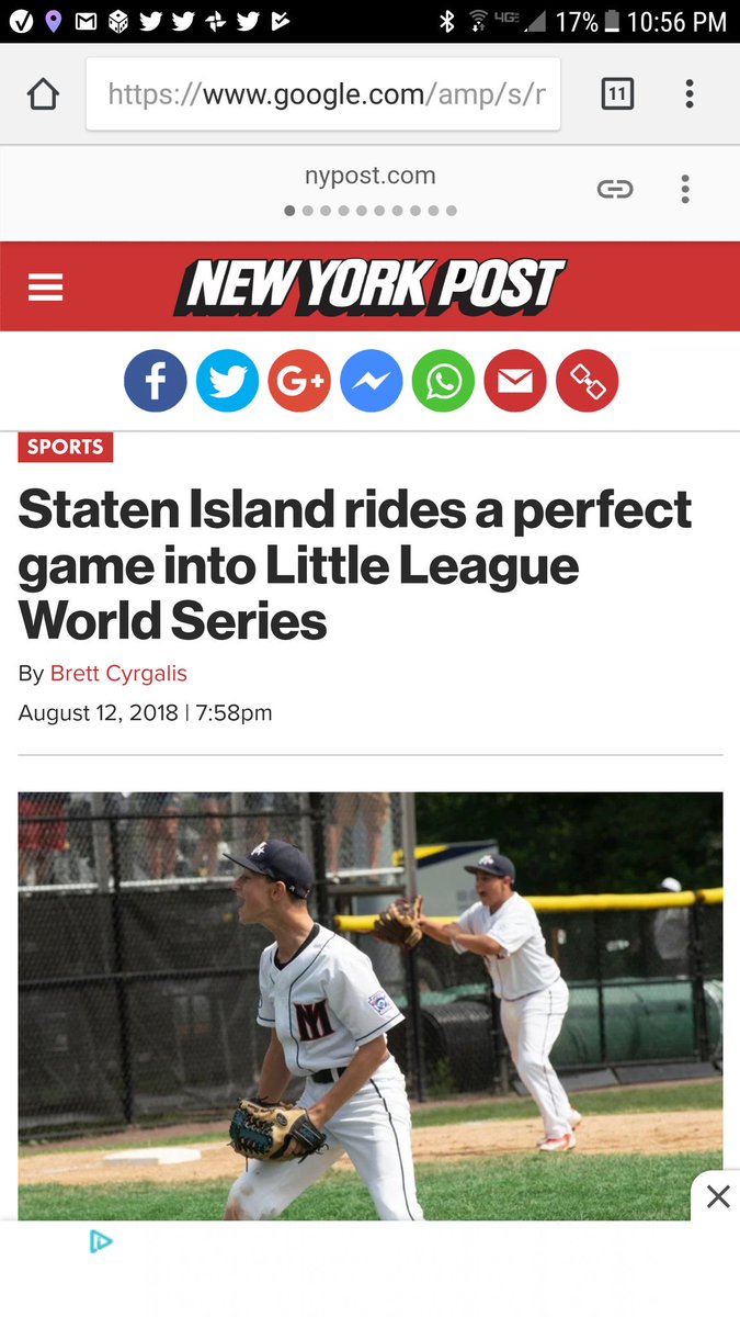 Zeppmike's tweet photo. Im so pumped for my where i grew up..
Can i get a Hell Yeah for the Staten Island little league ?
They made it to the Little League World Series ...#donewithclass https://t.co/00sQXw3Bo8