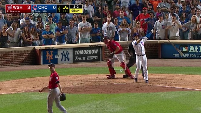 sportingnews's tweet photo. David Bote knew it was gone right off the bat. https://t.co/cm4dKzZEvV