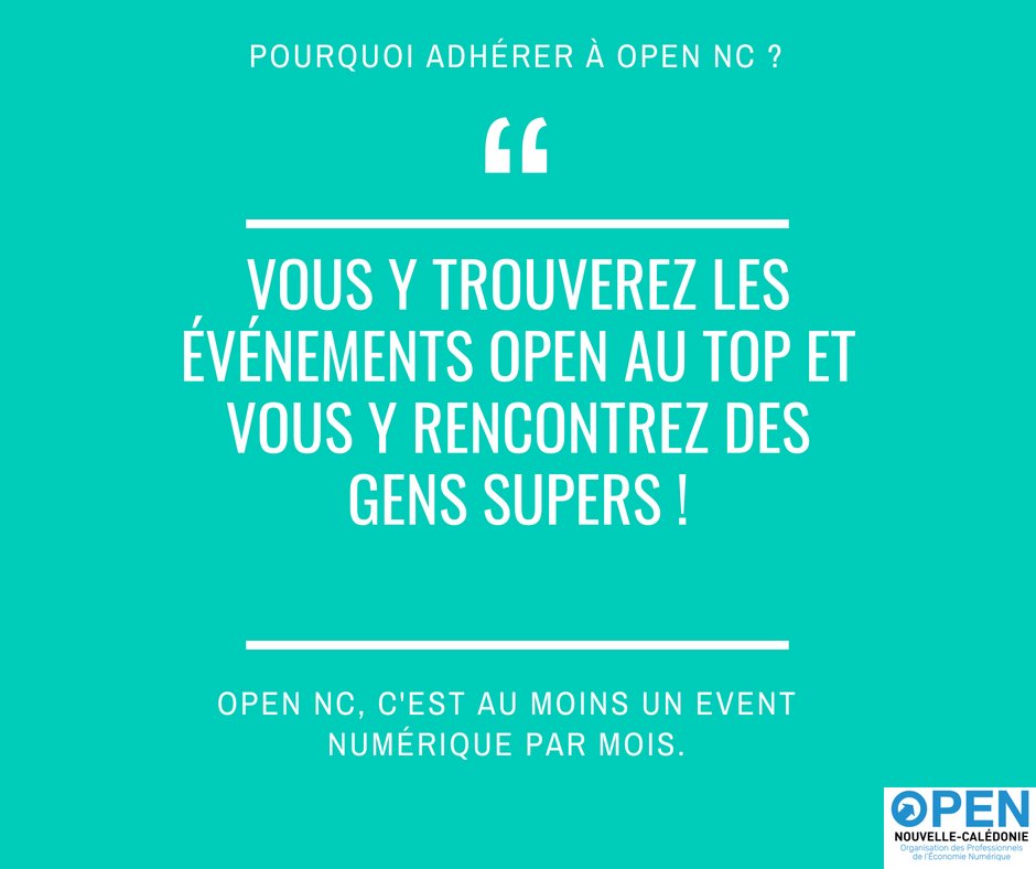 📢 Une bonne raison d'adhérer au réseau OPEN NC! #event #numérique #nouvellecaledonie ✅ Formulaire de contact : open.nc