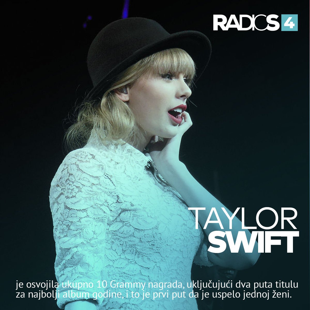 RadioS_4's tweet photo. Jedna od najvećih svetskih zvezda :)
Taylor Swift https://t.co/Wxy2u2XeI6