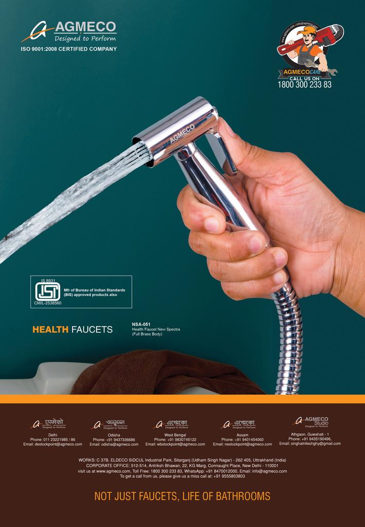 AgmecoIndia's tweet photo. #HealthFaucets #Bathrooms by @AGMECO. Please visit us at https://t.co/QvRsDAVRCM or call us at 180030023383 for further information. https://t.co/TY1k7Miane
