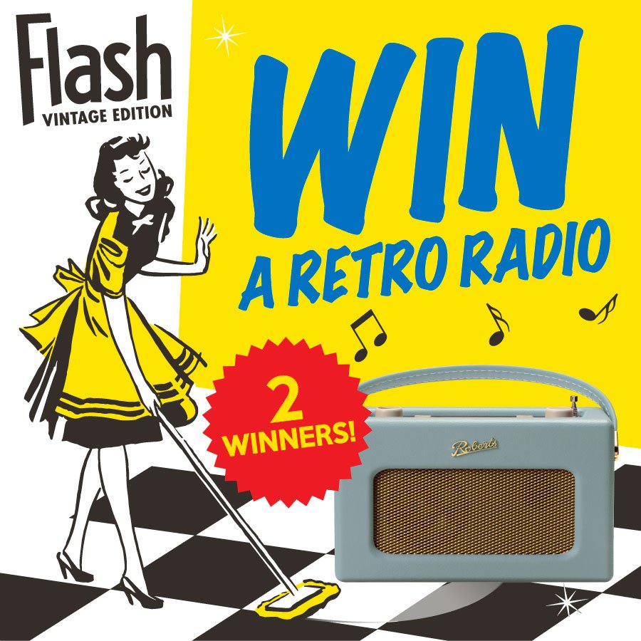 Poundland's tweet photo. #WIN a Retro Radio! We've partnered with our friends at Flash to give two lucky winners each a Retro Radio. Follow @Poundland and tell us what your all-time favourite song from the past is 🎶. Use hashtag #FlashFromThePast to enter. t&amp;c: https://t.co/bZeSzC4aQL https://t.co/a6GV96x90G
