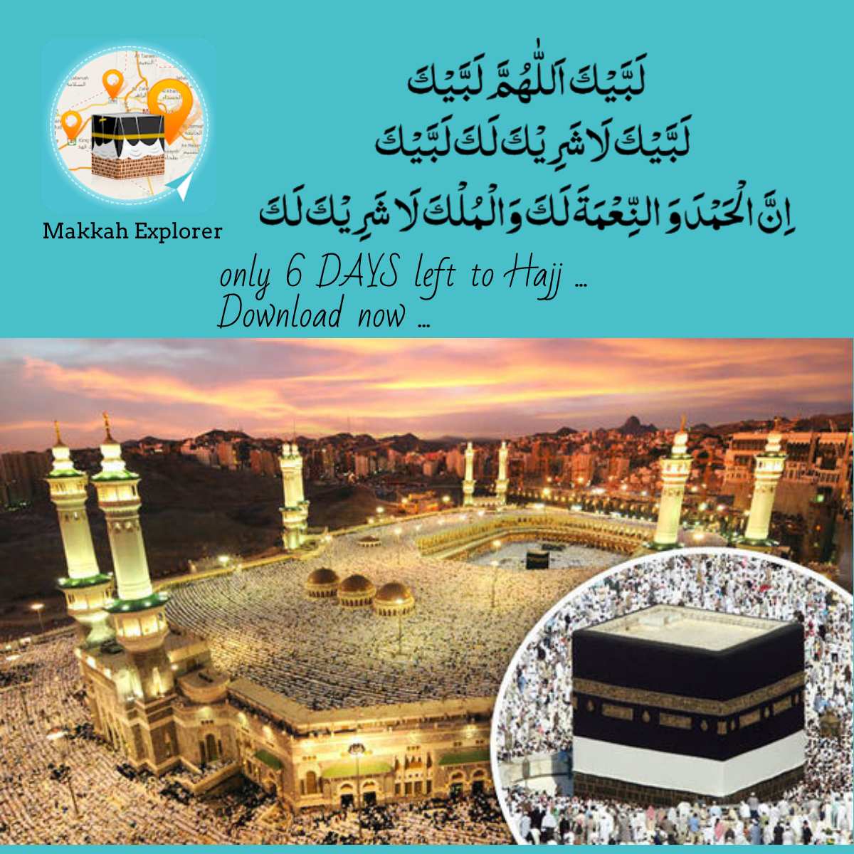 ConnectTechno's tweet image. #Hajj is man&apos;s evolution toward Allah; his return to Him.
#Download now! #MakkahExplorer 
#Android bit.ly/2LeOIZl
#iOS apple.co/2uDIJ5K

#Muslim #Madinah  #travel #Hajj #umrah @Official_PIA @Saudi_Airlines
@hidaayah @TurkishAirlines @qatarairways @FlightstoUmrah