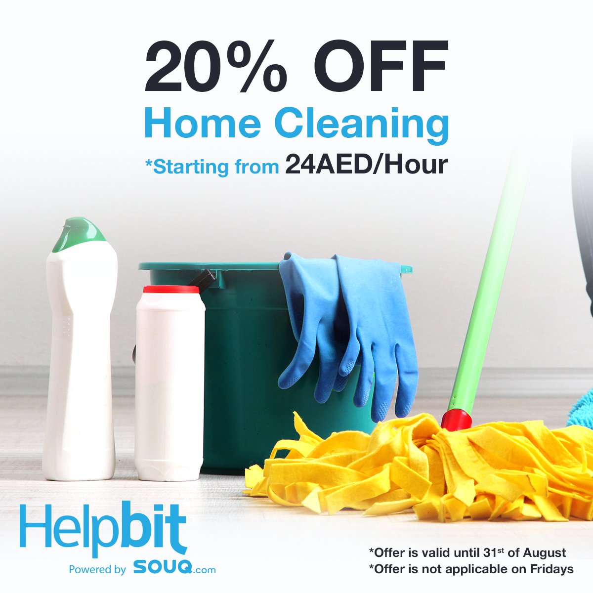 helpbituae's tweet photo. Enjoy 20% Off Now on Home #CleaningService Starting from 24AED/Hour Only. Have a sparkling house this Eid with #Helpbit.
Book Now: https://t.co/u5P05cRaSB https://t.co/Q4TbIBZNzB