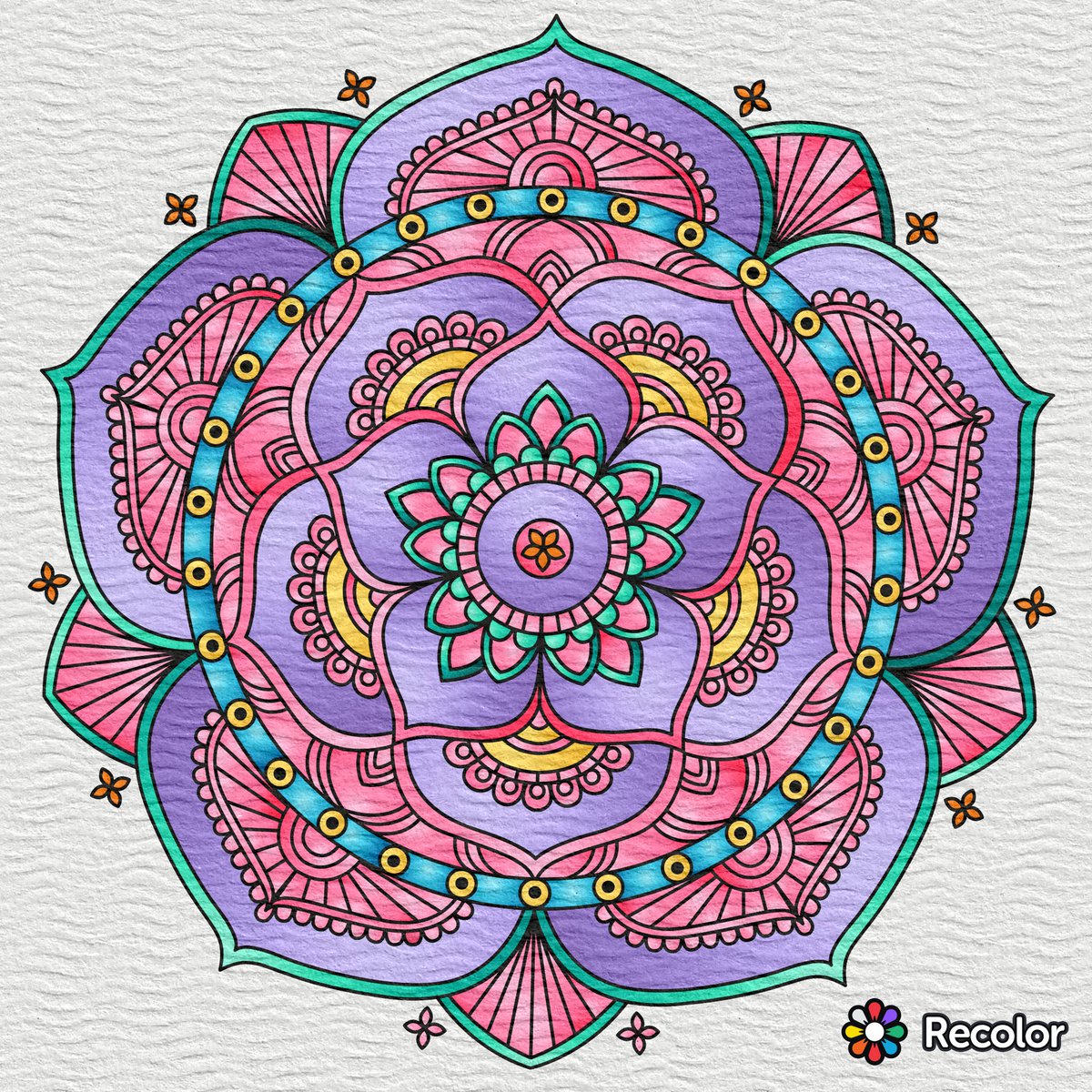 music2622's tweet photo. #FelizLunes 🌈
#Mandalas #Recolor 💕 https://t.co/KoiMLRHTf1