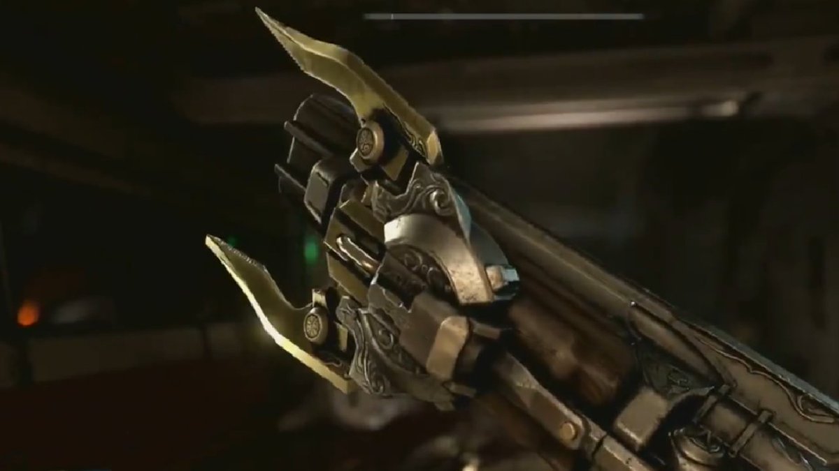 IGN's tweet photo. Doom Eternal's grappling hook attached to the front of its shotgun totally changes the game.

https://t.co/A2JJoFefWf https://t.co/G8Y87iKLo6
